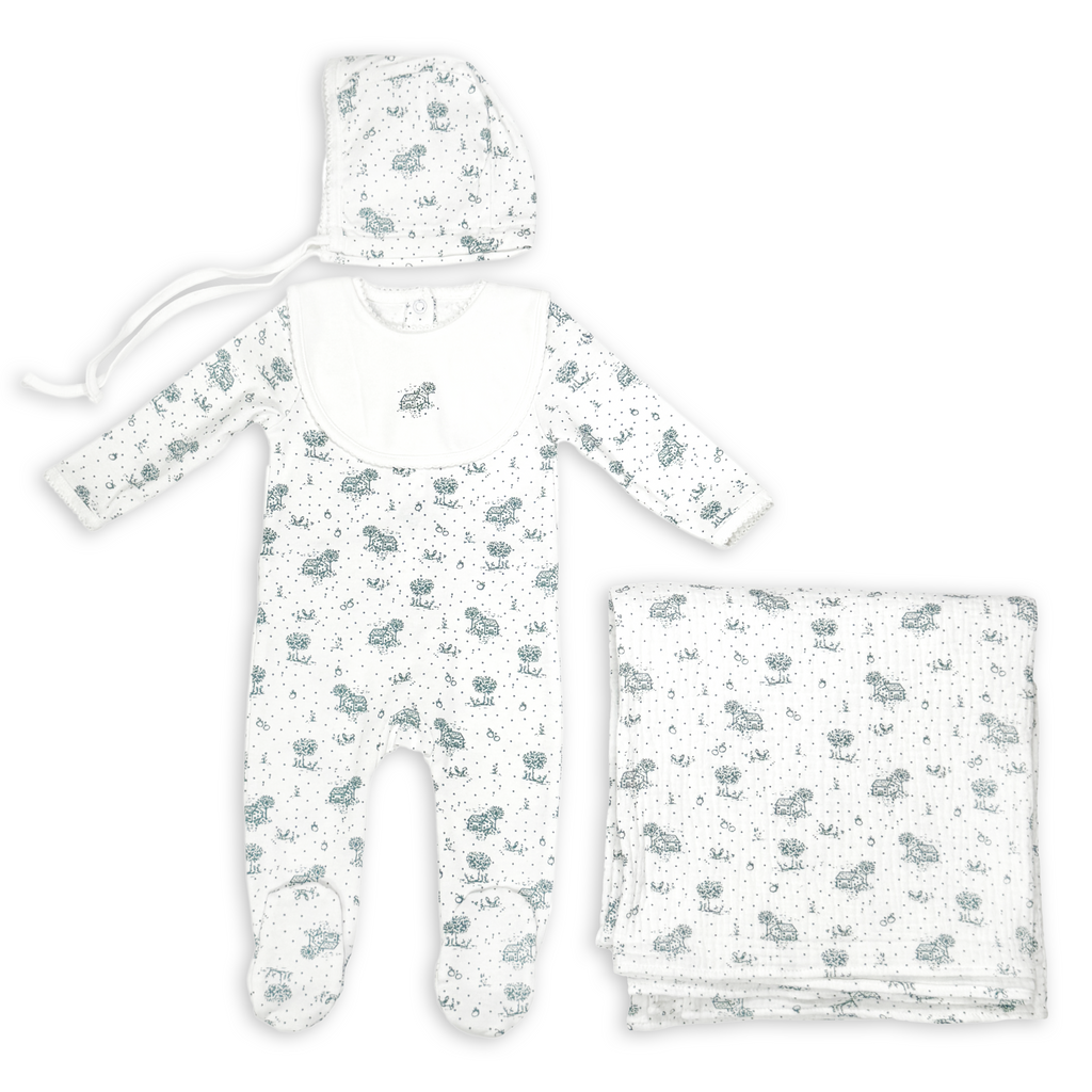 Bunny Love Toile Layette Set - FL1741-S - FW25 -