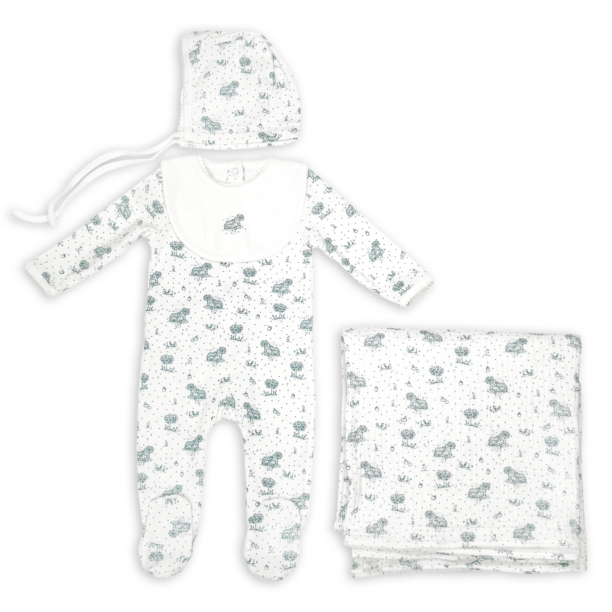 Bunny Love Toile Layette Set - FL1741-S - FW25 -