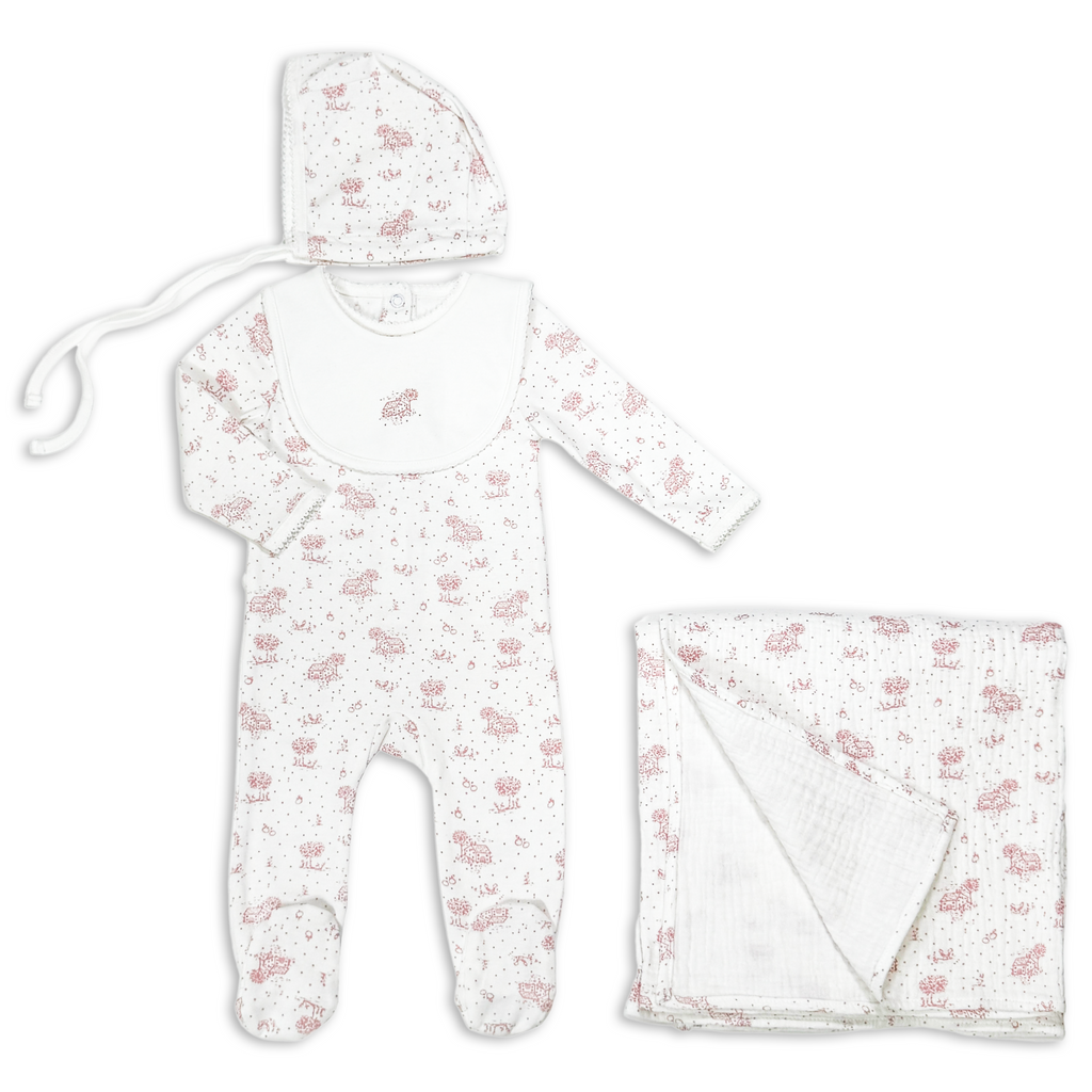 Bunny Love Toile Layette Set - FL1741-S - FW25 -