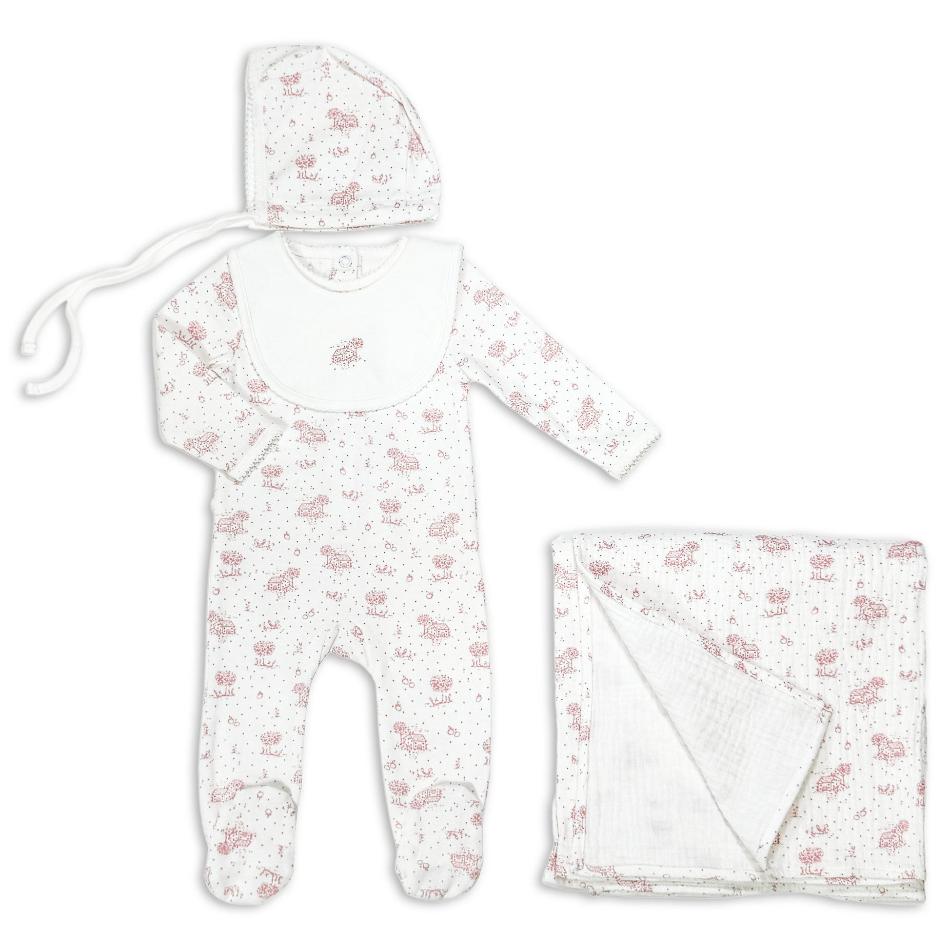 Bunny Love Toile Layette Set - FL1741-S - FW25 -