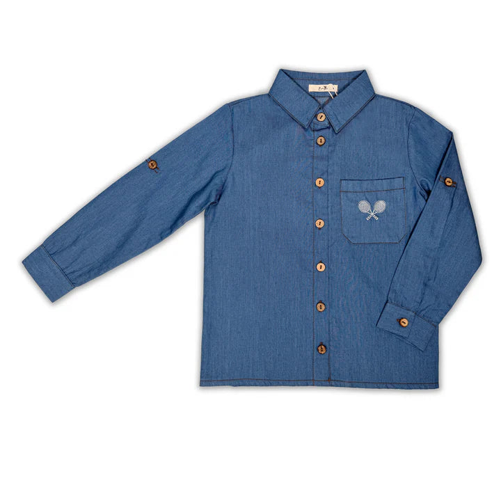 Bunny Love Denim Tennis Long Sleeve Shirt - SB11510 - SS26 -