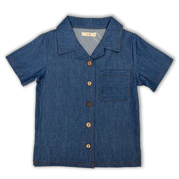 Bunny Love Chambray Denim Short Sleeve Shirt - SB1256 - SS26 -