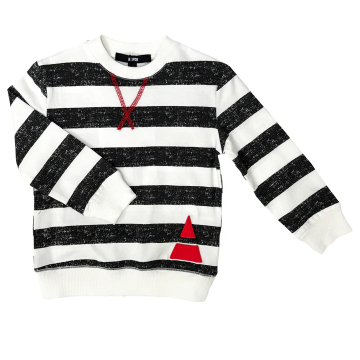 Jolie Enfants Heather Striped Sweatshirt - SB3134 - SS25 -