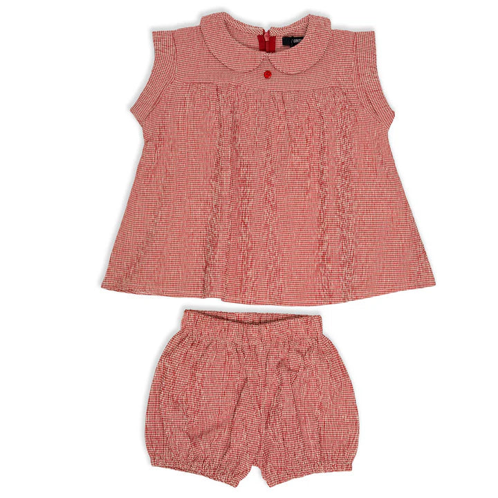 Jolie Enfants Searsucker Gingham Girls 2-Piece Set - SC2851 - SS26 -