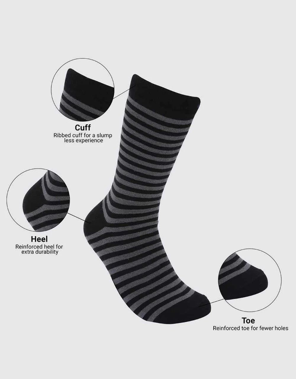 Mio Marino Mens Modal Striped Socks - 4 -