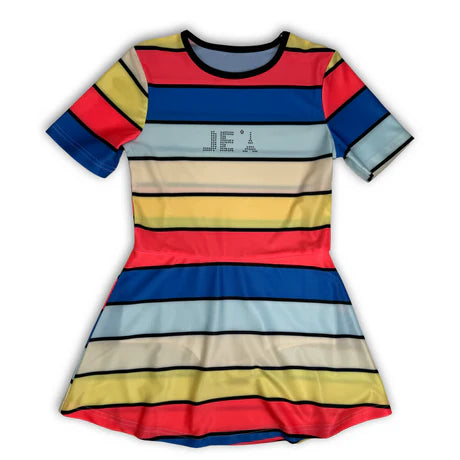 Jolie Enfants Girls Multicolor Stripe Swim Dress - SS2636 - SS26-S -