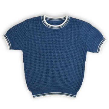 Tior Waffle Knit Short Sleeve Sweater - ST1154 - SS26 -