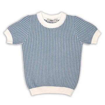 Tior Printed Pattern Short Sleeve Sweater - ST1156 - SS26 -