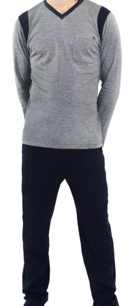 Yugo Sport V-Neck Knit Pajamas - 9191 -