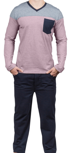 Yugo Sport V-Neck Knit Pajamas - 9295 -