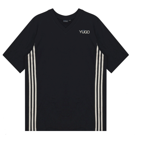 Yugo Sport Mens V-Neck Knit Pajamas w/ Printed Stripes - Short Sleeve - 9352 -