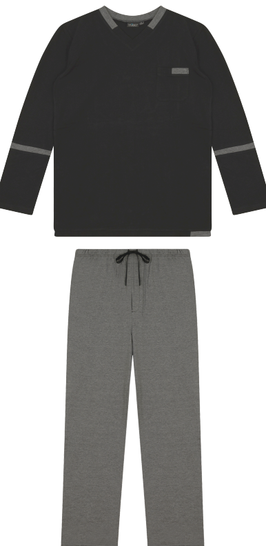 Yugo Sport V-Neck Knit Pajamas - 9377 -