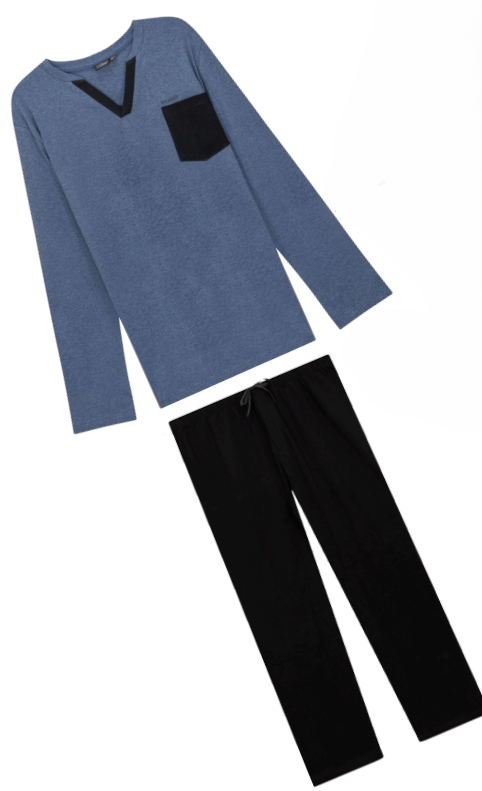 Yugo Sport V-Neck Knit Pajamas - 9436 -