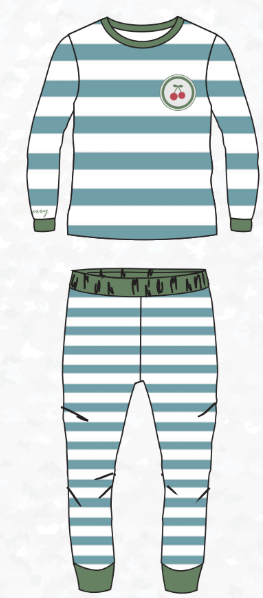 Clouds Striped Pajamas - SS25 -