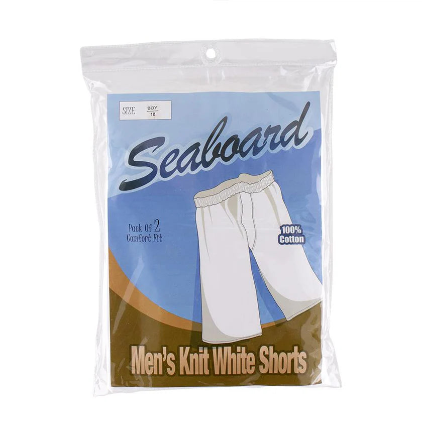 Seaboard Cotton Knit Long Boxer Shorts - Chassidish Gatches - 2 Pack -