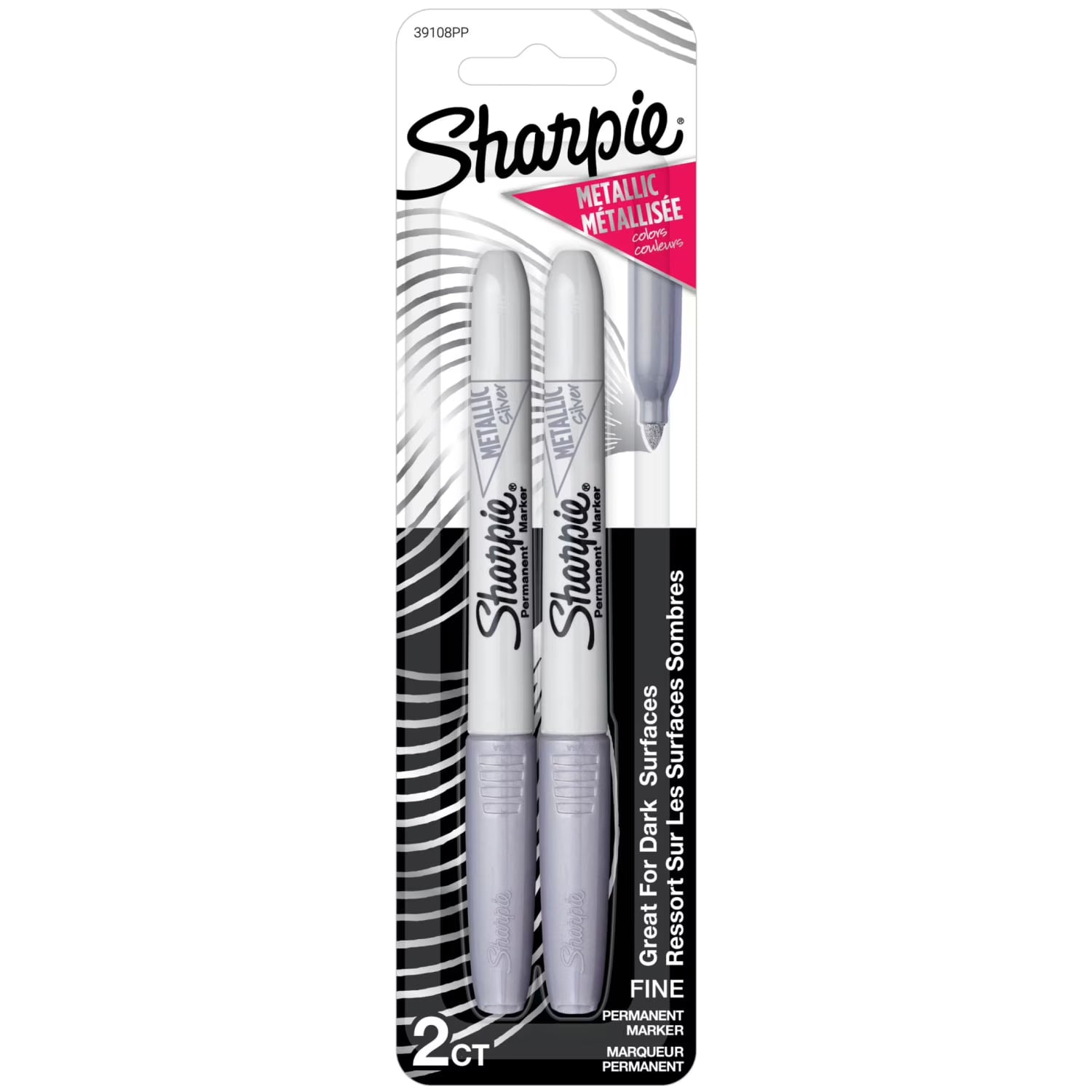 Sharpie Fine Silver Metallic Marker - 2 Pack