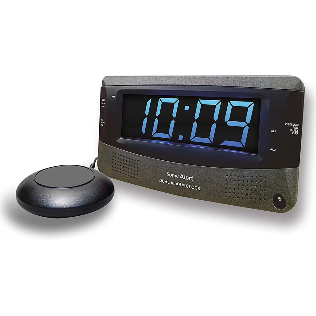 Sonic Boom Alarm Clock w/ Vibrator - SBD375SS -