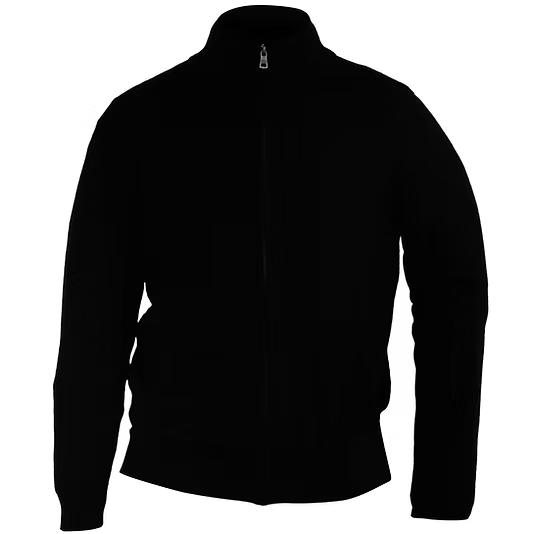 Benson & Brown Men's Black Cotton/Modal Sweater With Zipper-