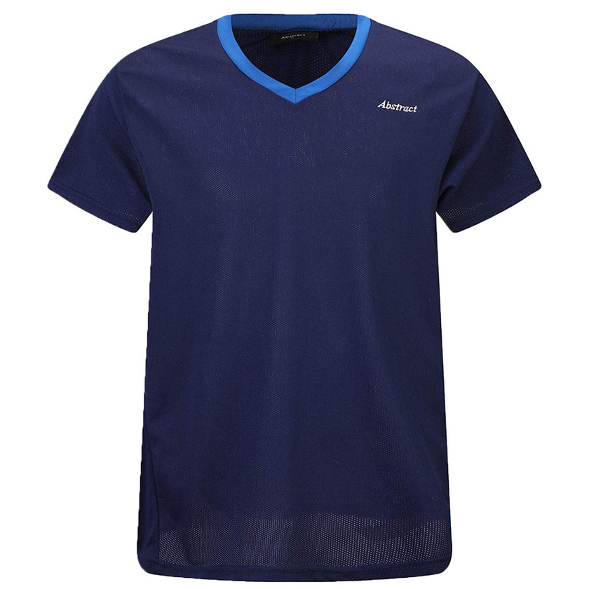 Abstract Boys Swim Top - Navy Mesh - Short Sleeve -
