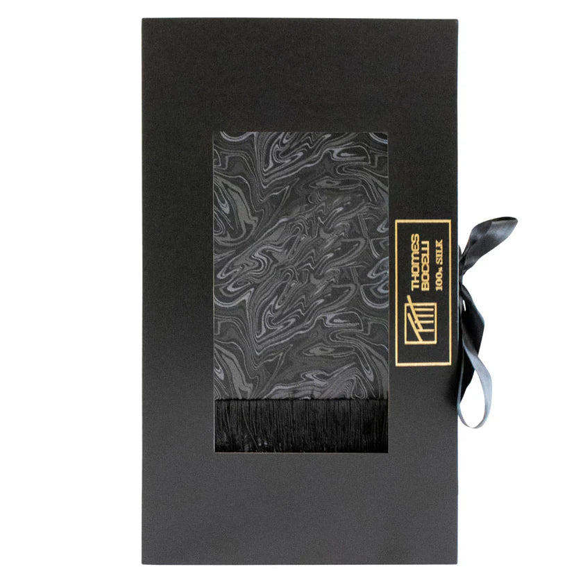 Thomes Bocelli Silk & 100% Rabbit Fur Scarf -