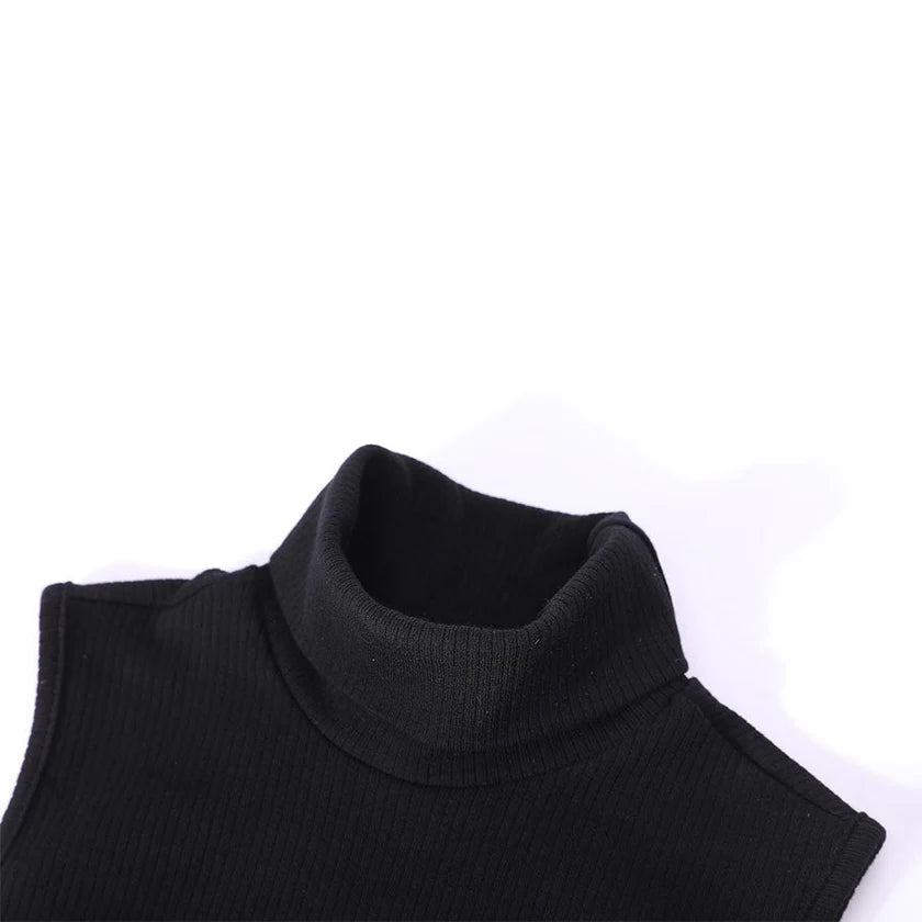 Landskid Cotton Ribbed Dickey Turtleneck - LK72 -