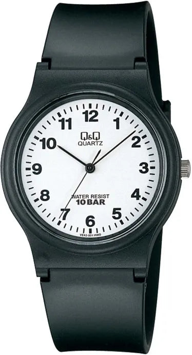 Q&Q Water Resistance Elastic Band Wrist Watch - White Face - VP46J001Y
