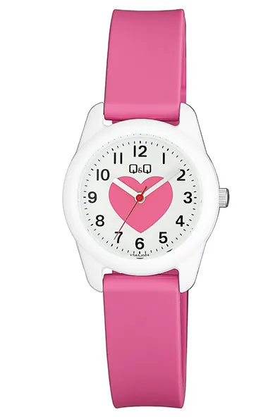 Q&Q Girls Watch - Pink With Heart
