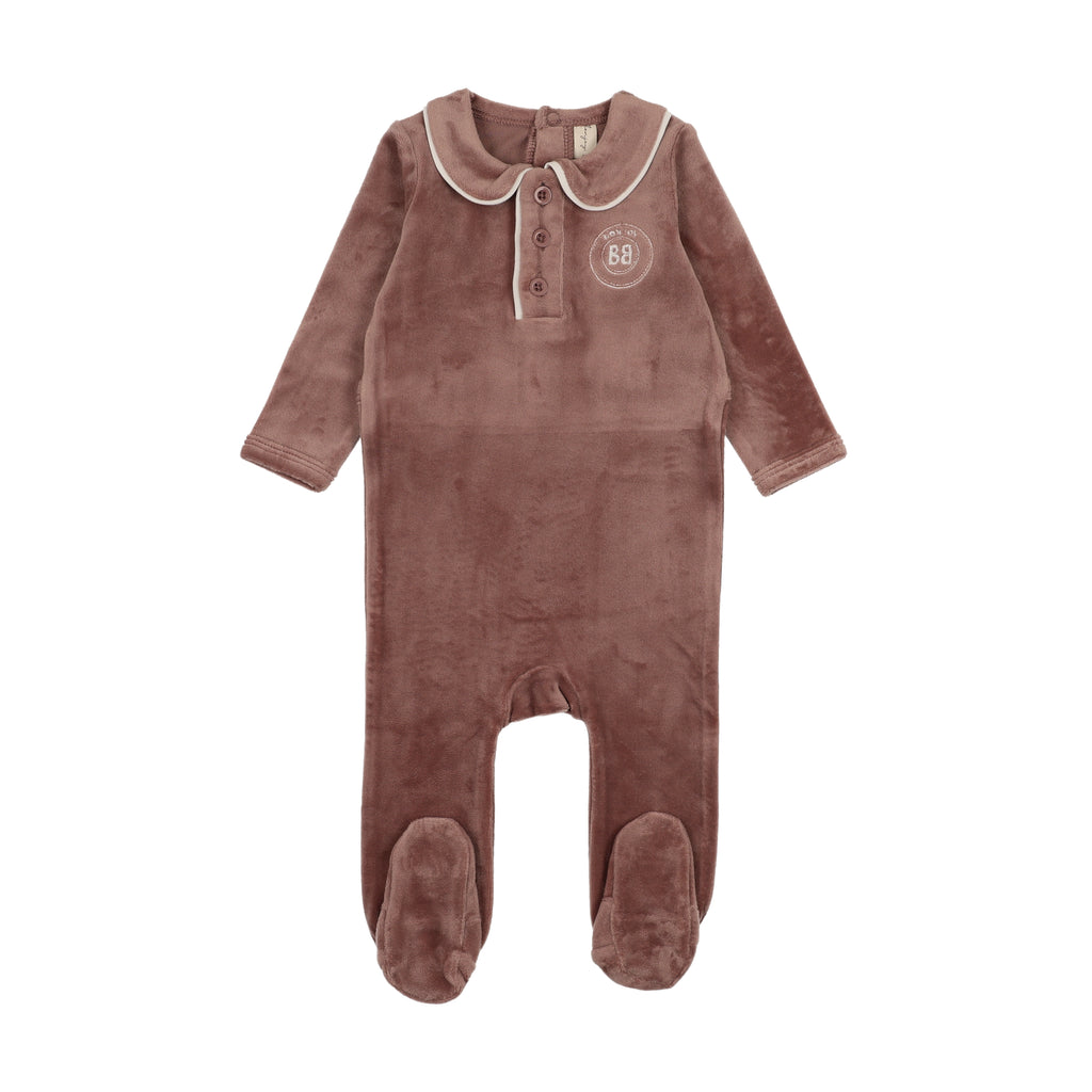 Bonjoy Velour Collar Emblem Footie - FW25 -