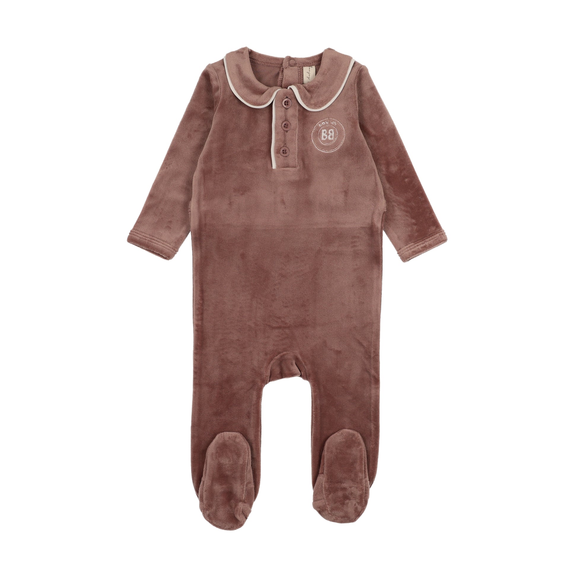 Bonjoy Velour Collar Emblem Footie - FW25 -