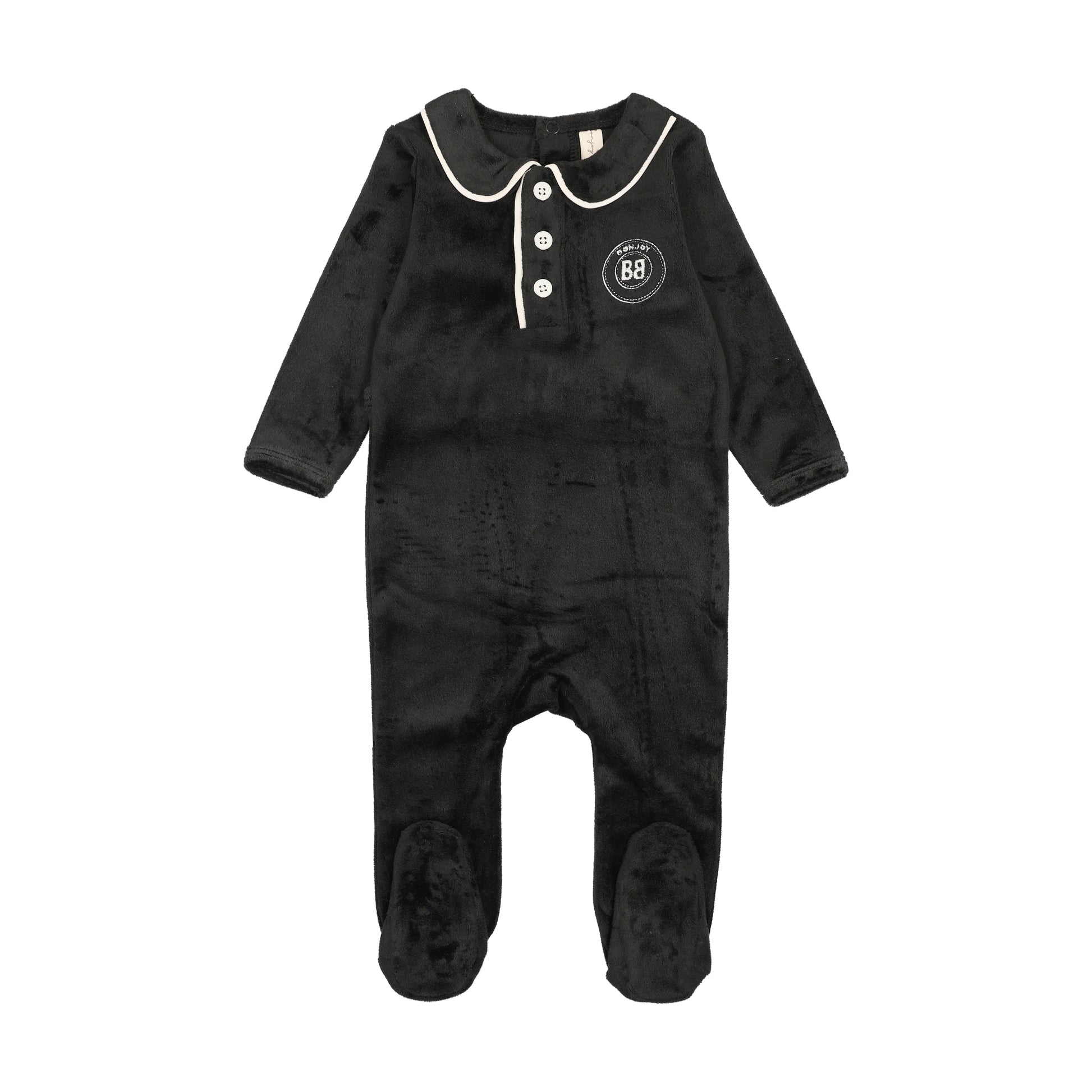 Bonjoy Velour Collar Emblem Footie - FW25 -