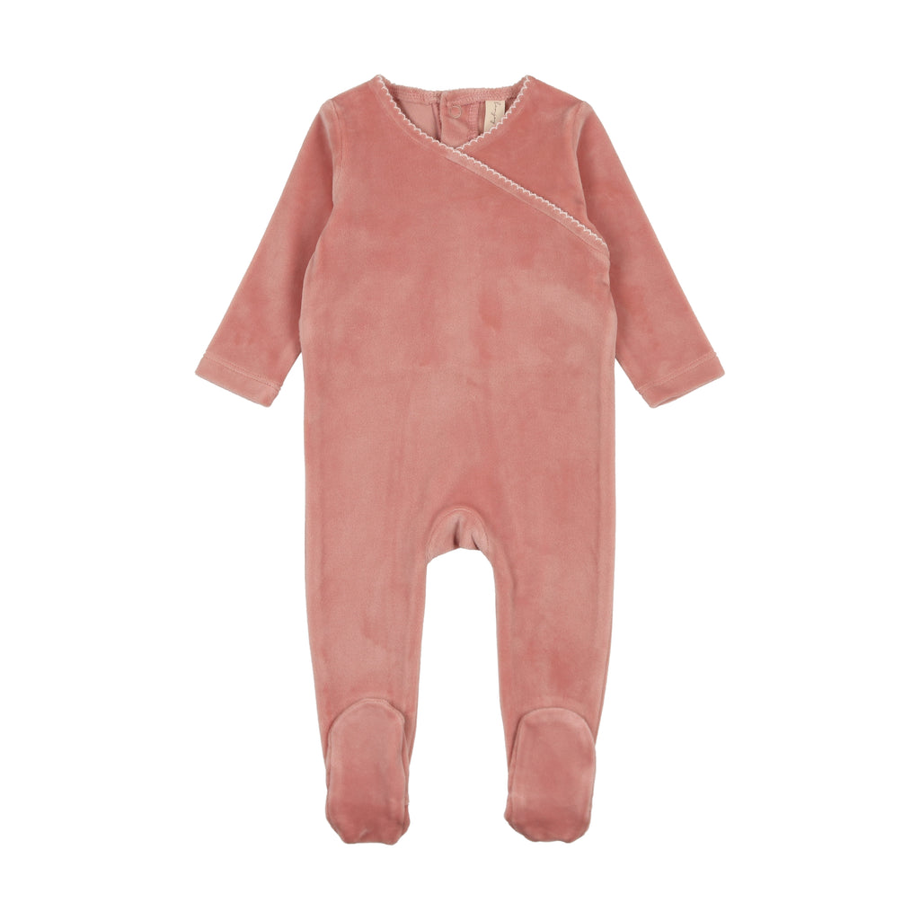 Bonjoy Velour Scalloped Collar Footie - FW25 -