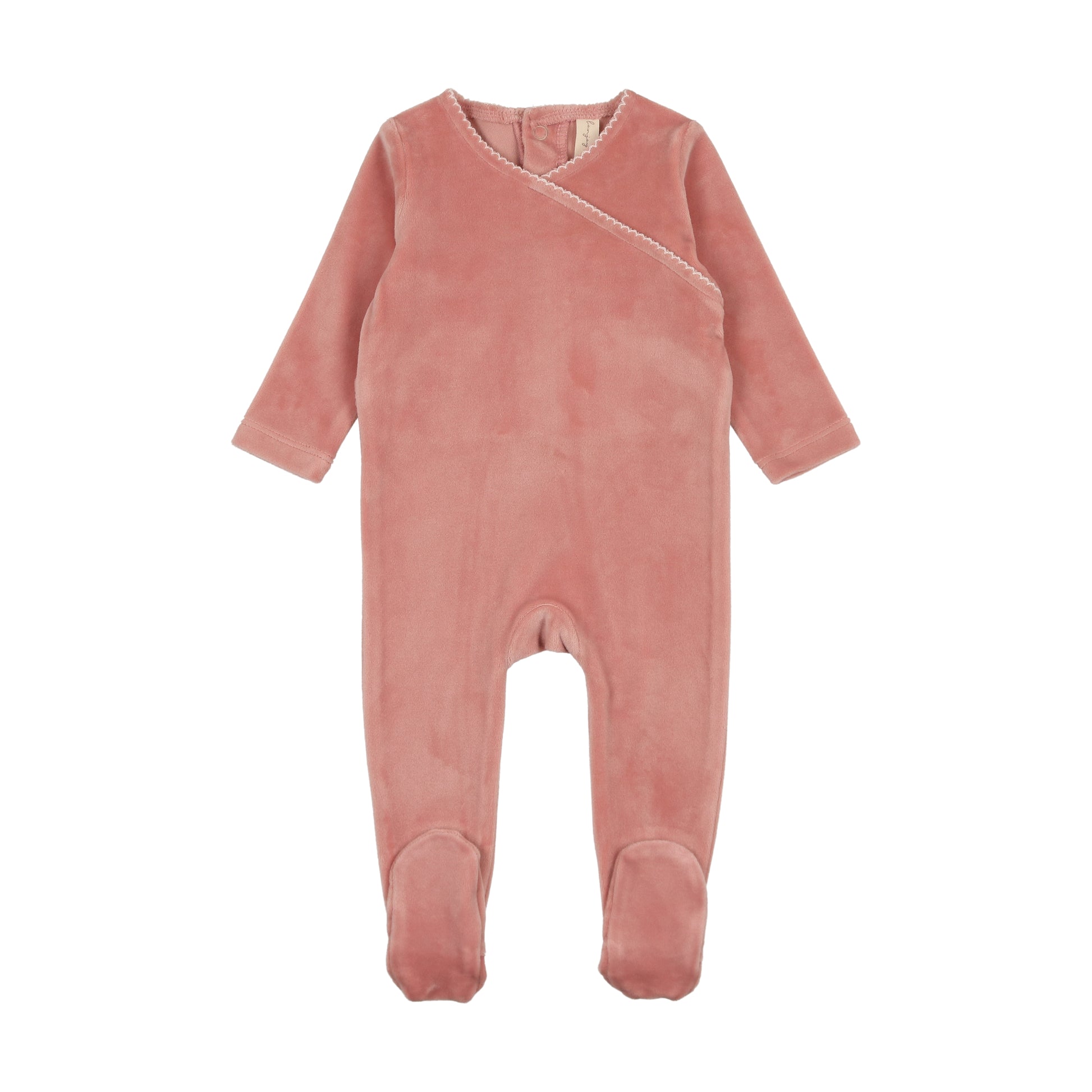 Bonjoy Velour Scalloped Collar Footie - FW25 -
