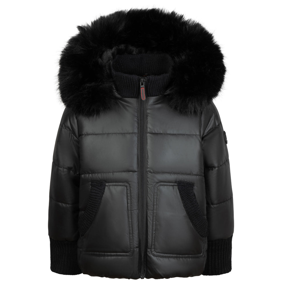 Mini Mac Black Toddler Winter Coat - W26T - FW25 -