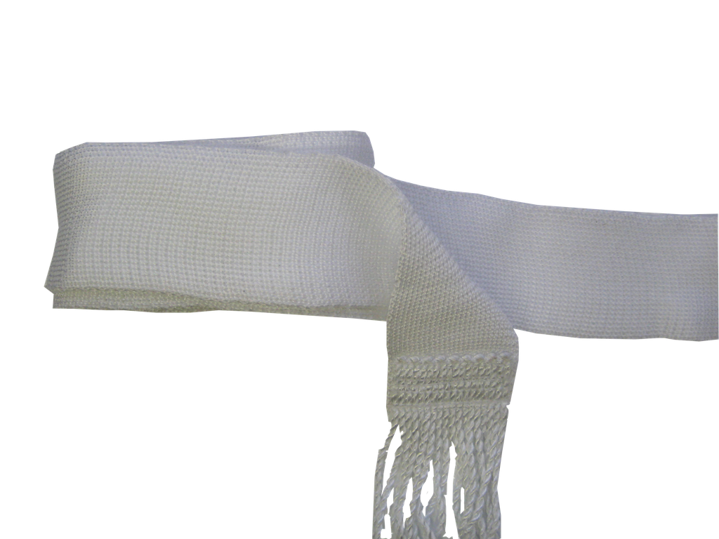 Nua Silk White Hand-Made Gartel W/ Leather Bag