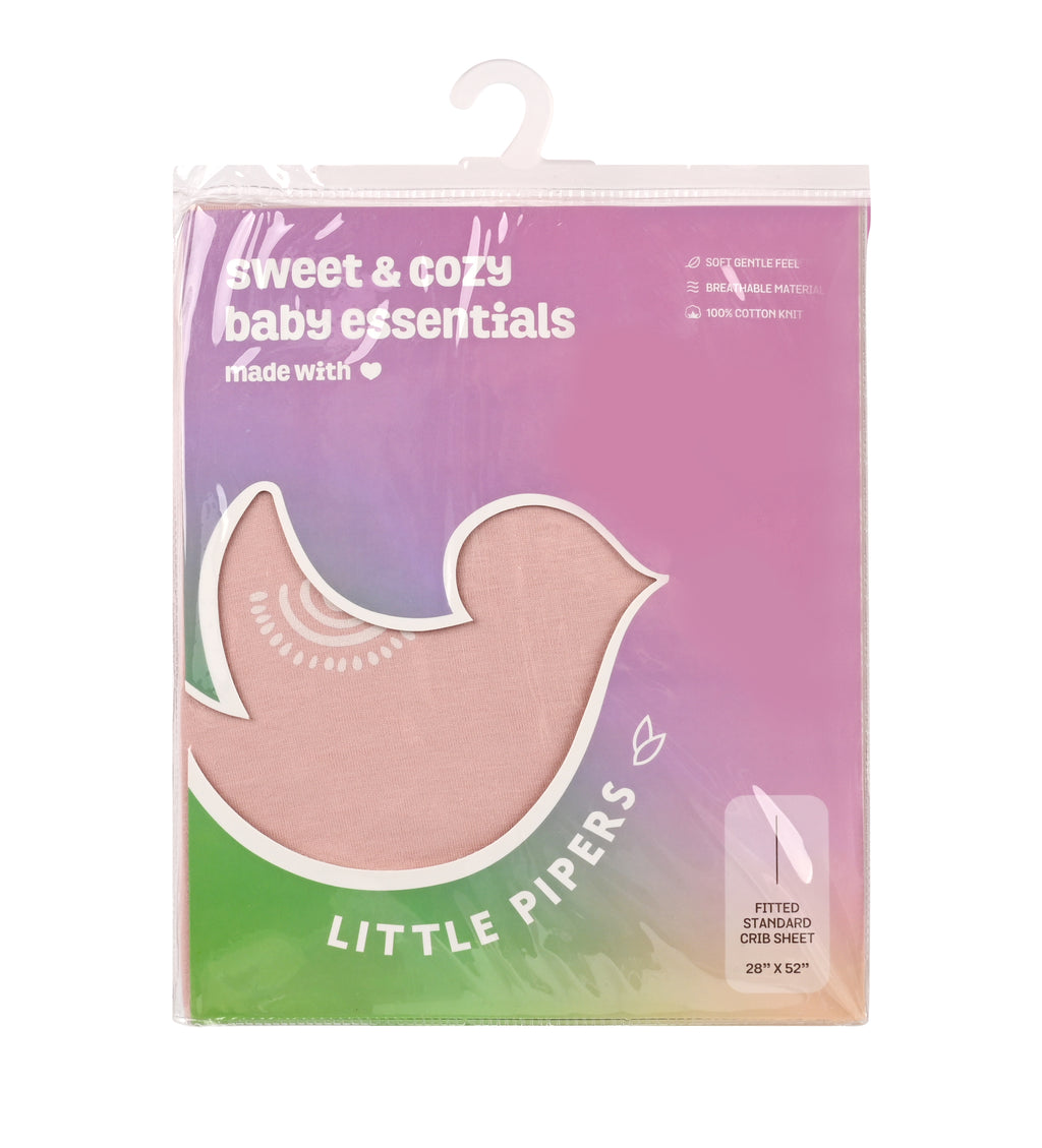 Little Pipers Fitted Rainbow Crib Sheet -