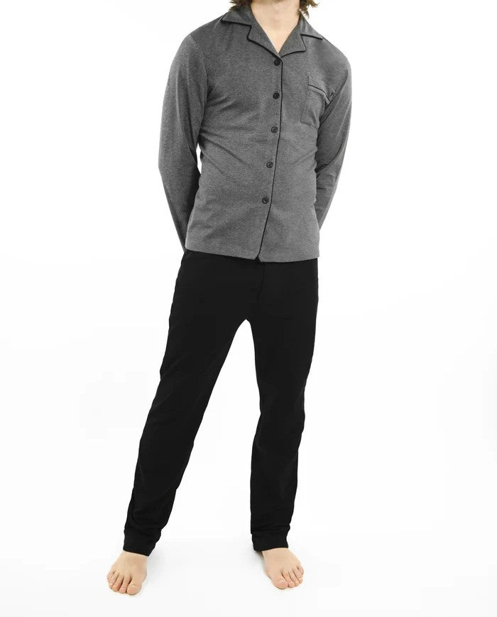 Yugo Sport Button Down Knit Pajamas - Large Collar - 9192 -
