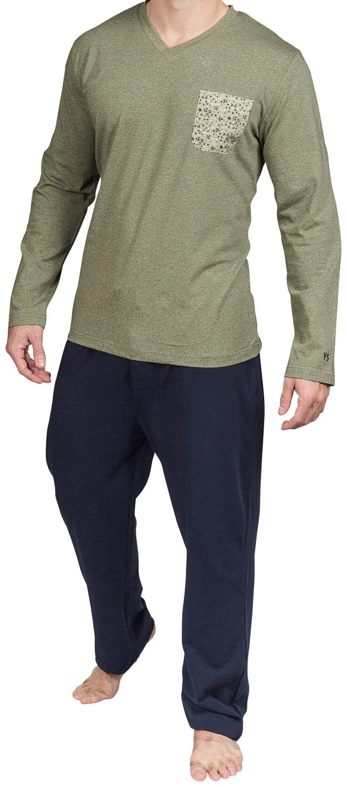 Yugo Sport V-Neck Knit Pajamas - 9244 -