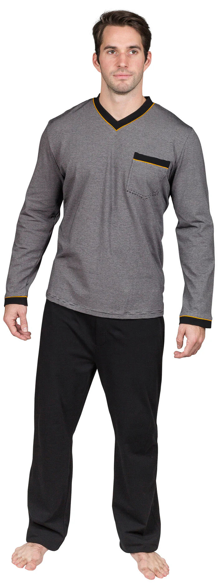 Yugo Sport V-Neck Knit Pajamas - 9283 -