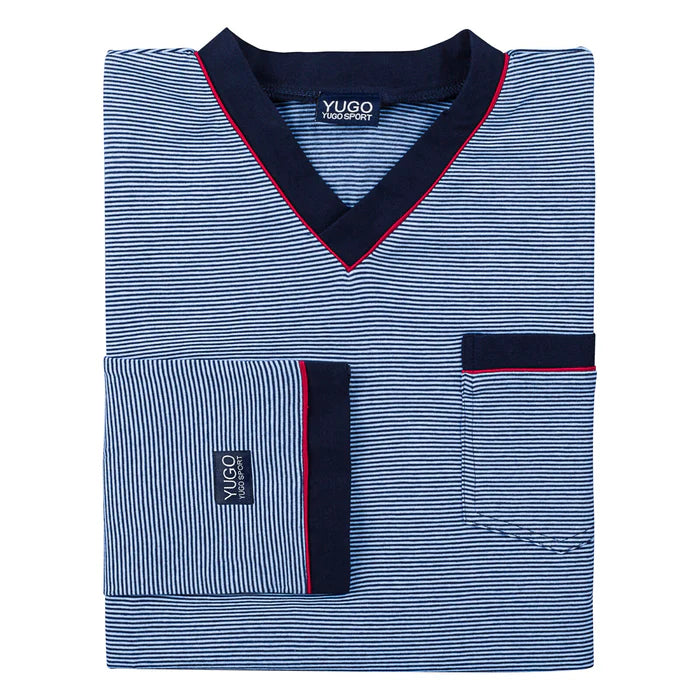 Yugo Sport V-Neck Knit Pajamas - 9283 -