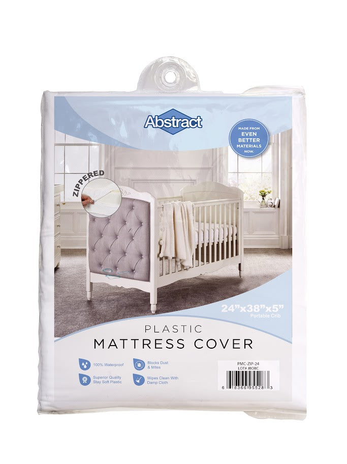 Abstract Zippered Plastic Mattress Cover -