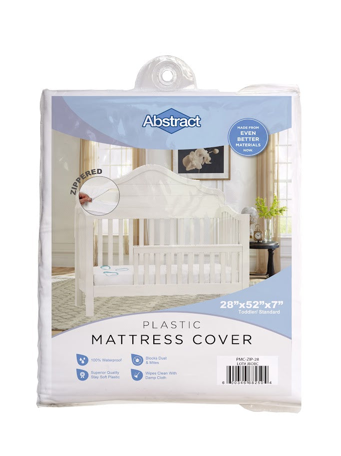 Abstract Zippered Plastic Mattress Cover -