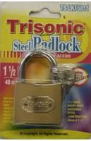 Trisonic Padlock- Steel Lock w/Keys