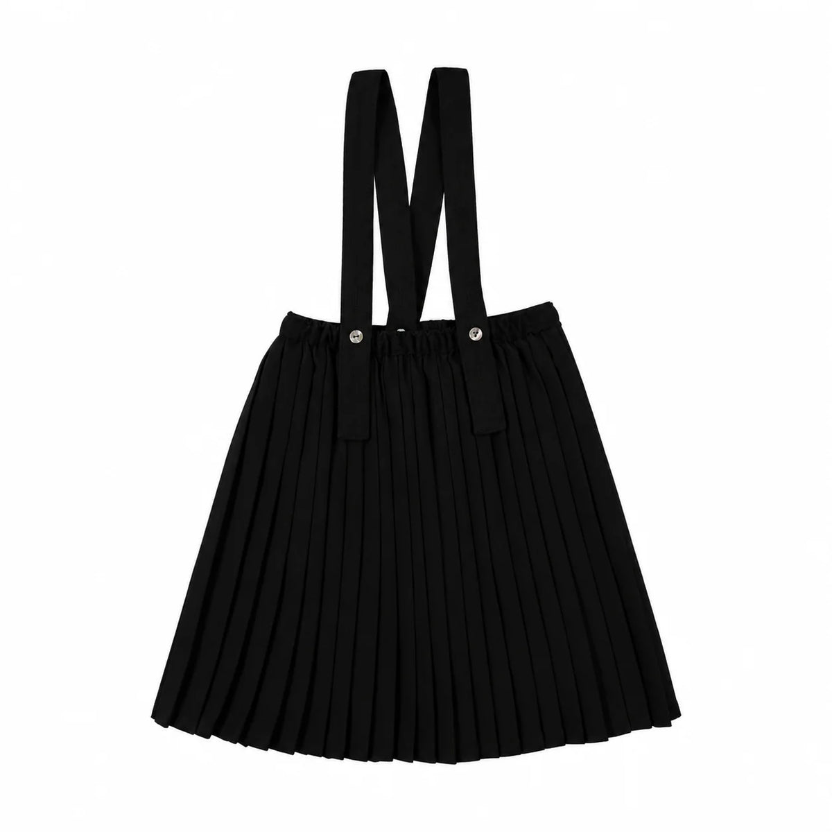 Analogie Basic Knife Pleated Suspender Skirt -