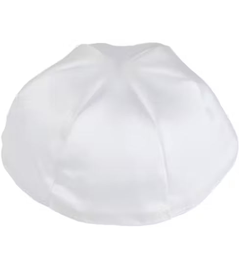 White Knit Shluf Kapel / Sleep Kippah