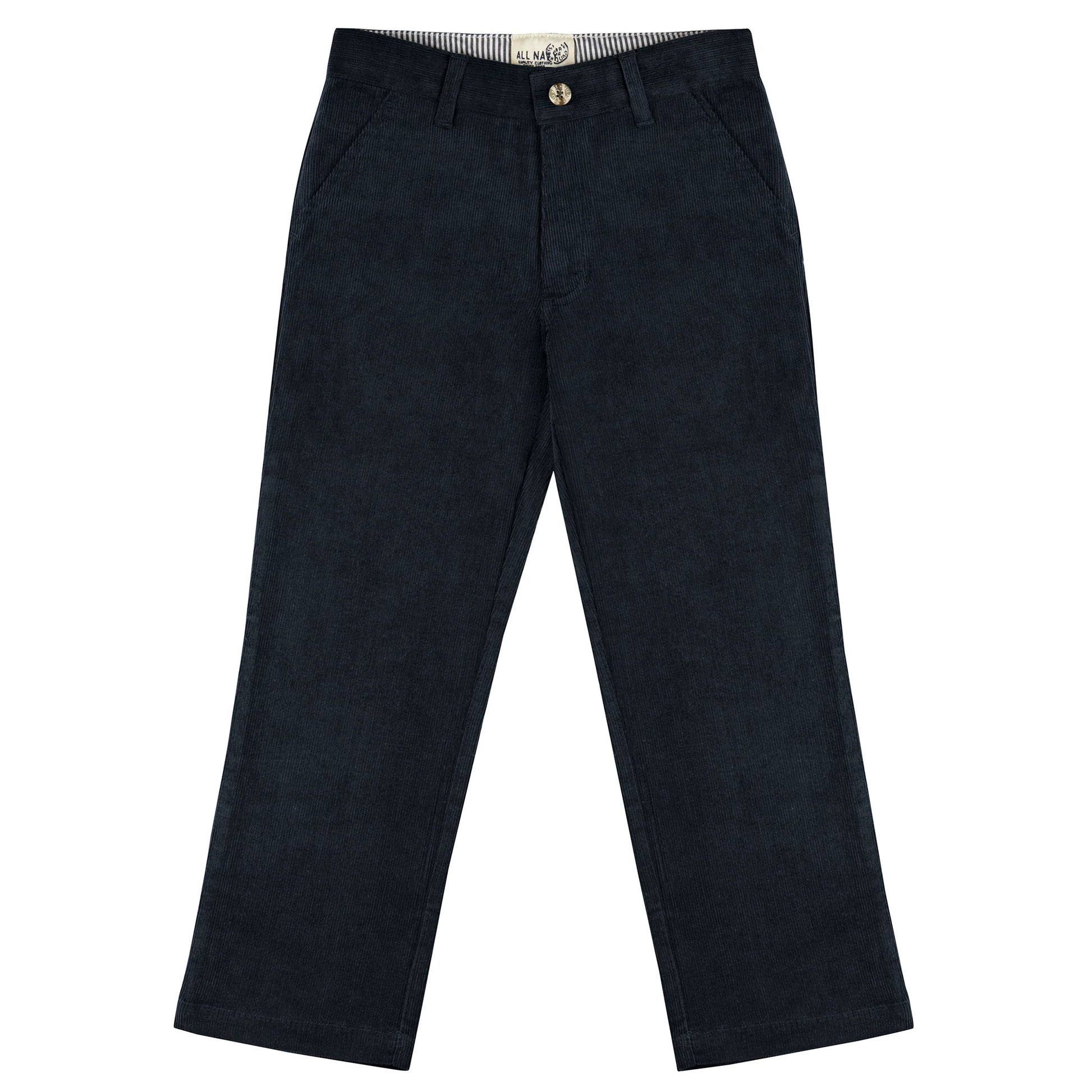 All Navy Boys Corduroy Pants - Toddler Sizes - Slim Fit -