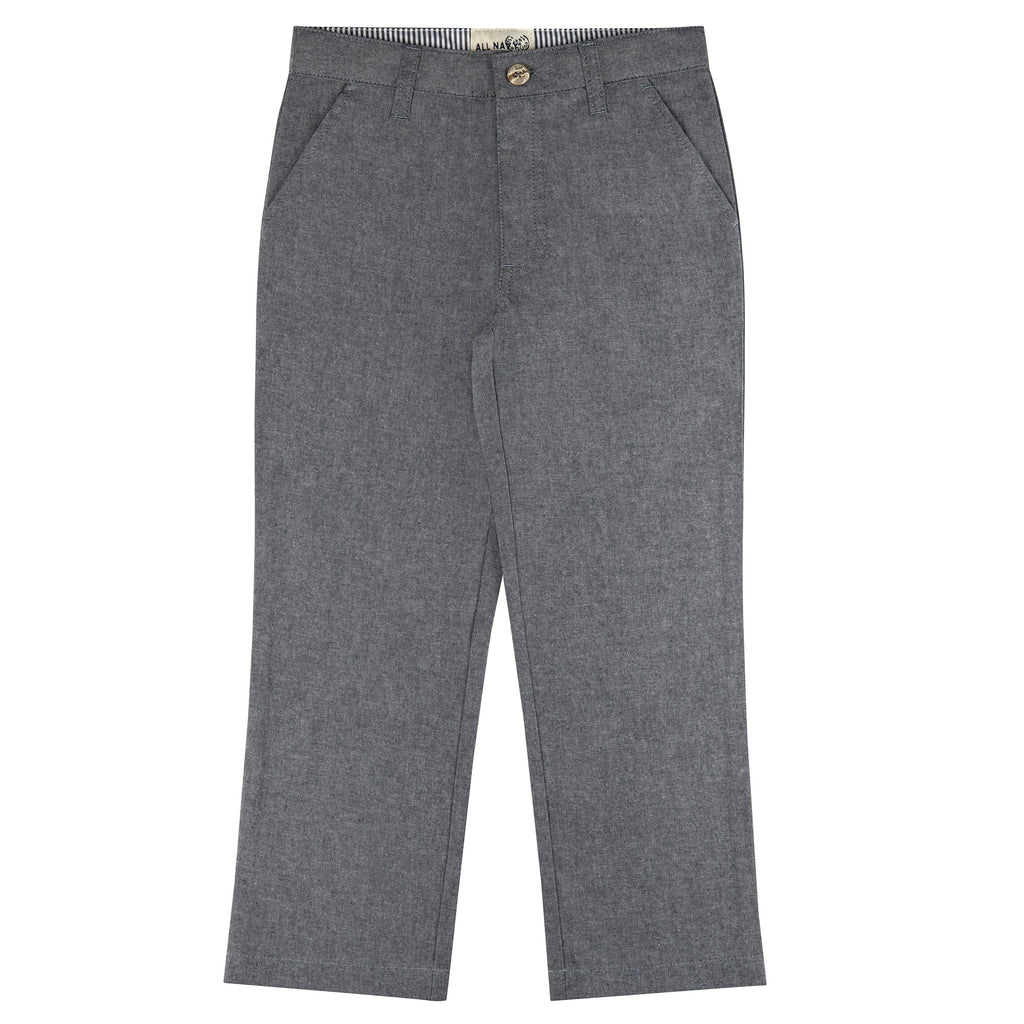 All Navy Boys Cotton Pants - Toddler Sizes - Regular Fit -