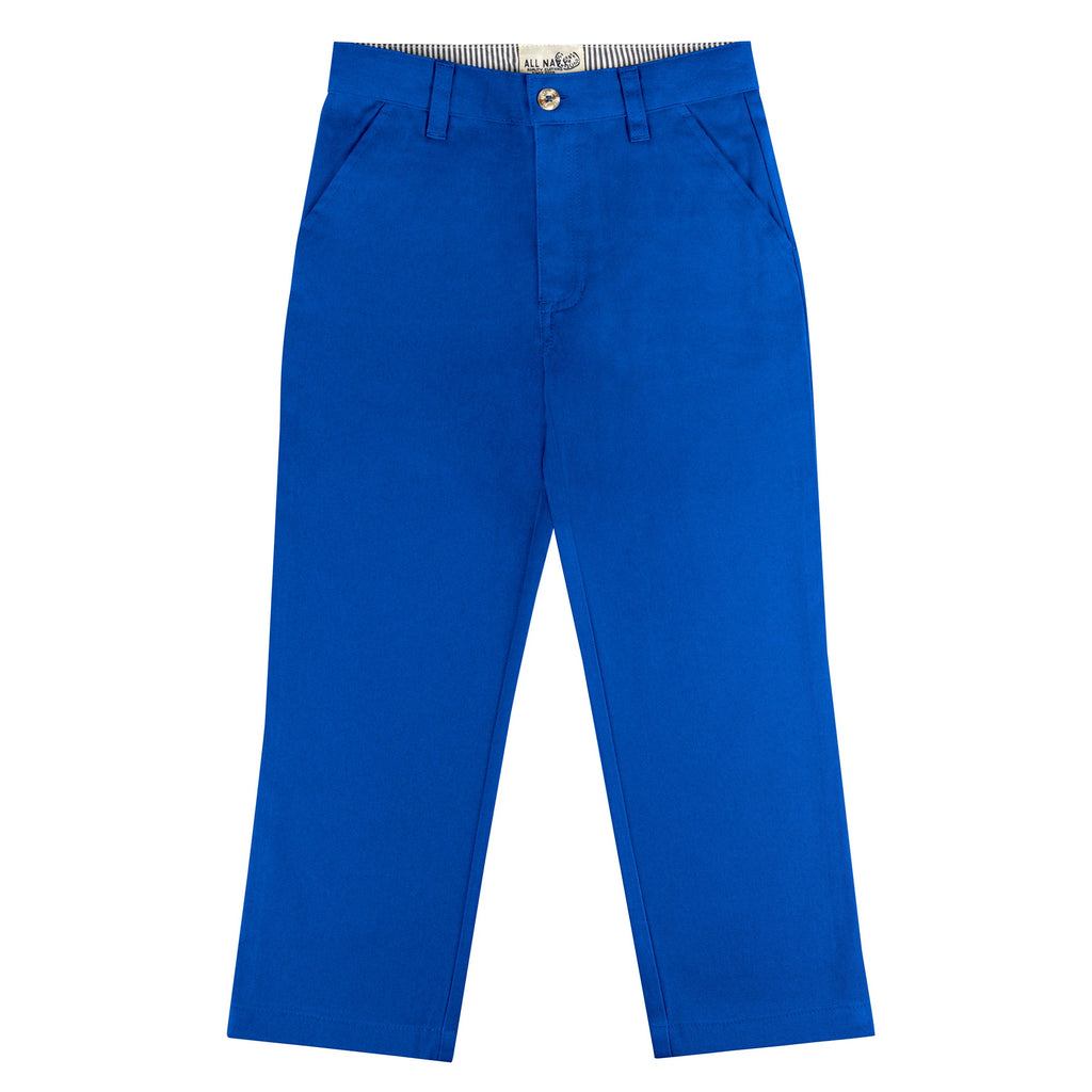All Navy Boys Cotton Pants - Regular Fit -