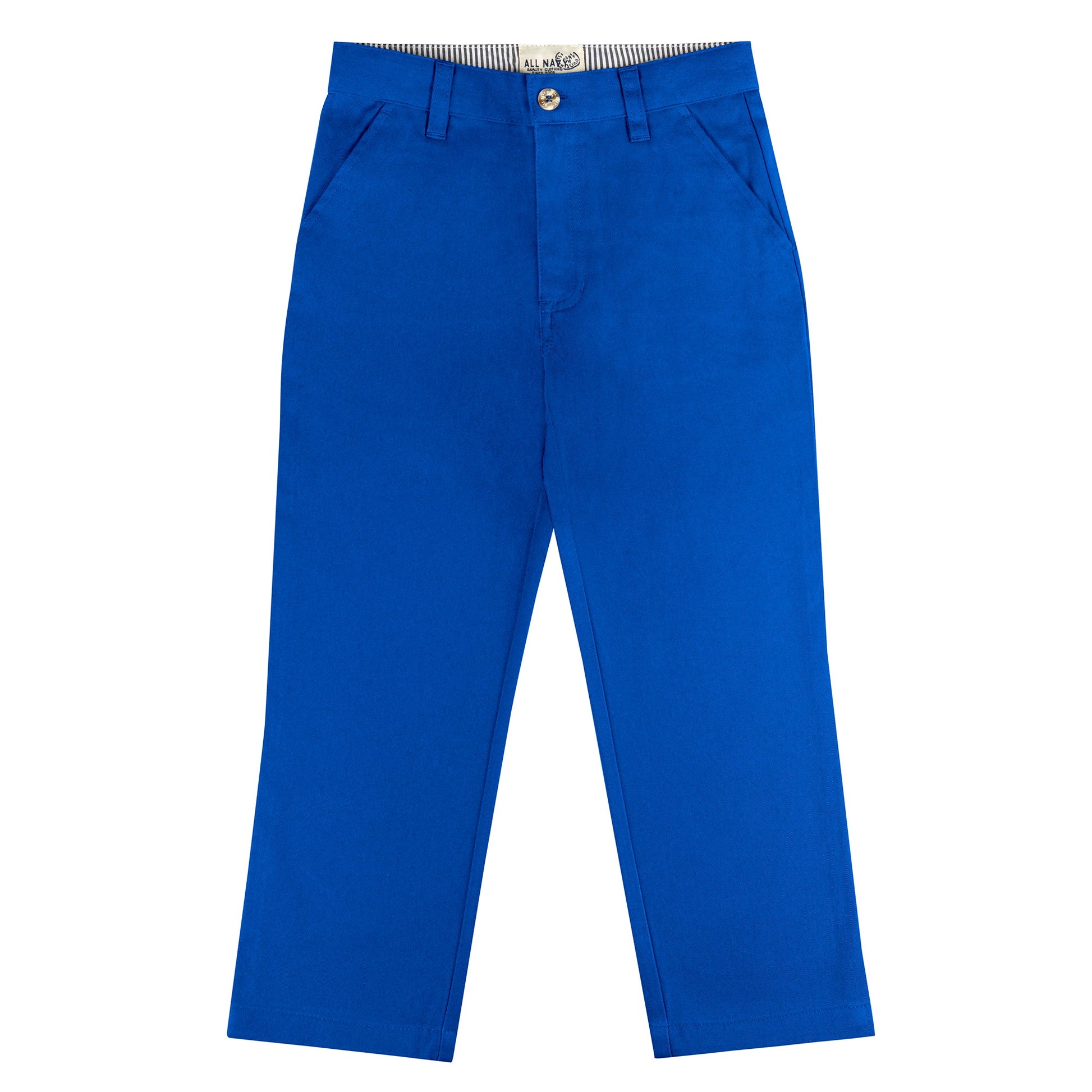 All Navy Boys Cotton Pants - Regular Fit -