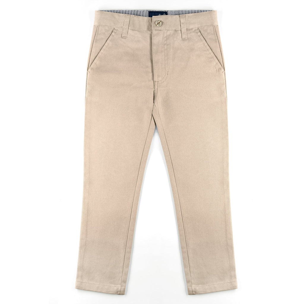 All Navy Boys Cotton Pants - Toddler Sizes - Slim Fit -