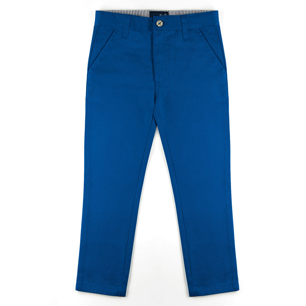 All Navy Boys Cotton Pants - Slim Fit -